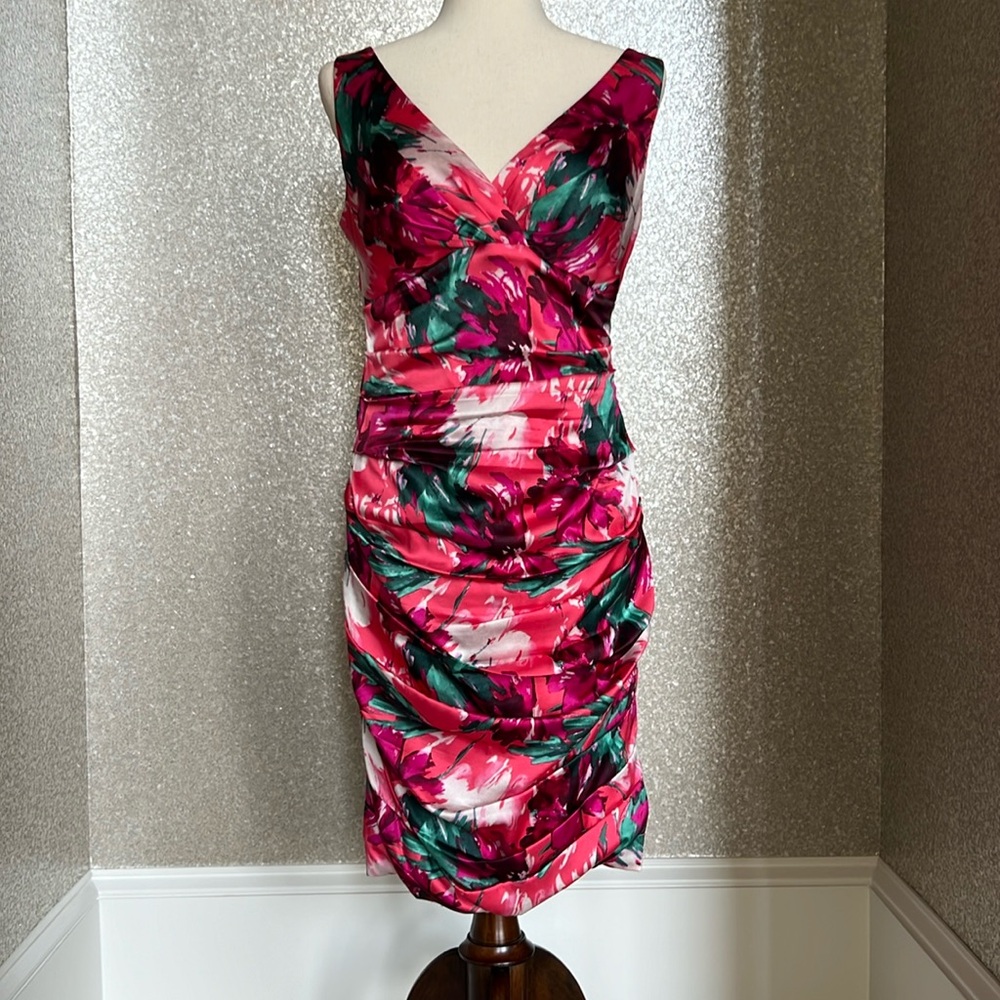 Theia formal cocktail floral dress